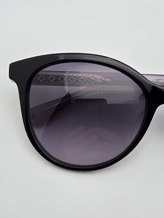 Kate Spade Kinsley Black Crystal Grey Frame Grey Gadient Lens Cat Eye Sunglasses main image 6